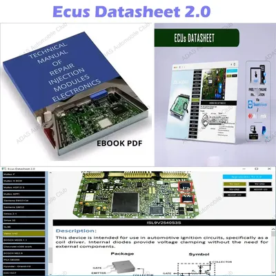 Ecus Datasheet 2.0 ECU Repair Software PCB Schematics with Electronic Components of Car ECU