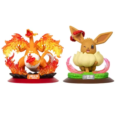 Pokemon Anime Action Figures Super Giant Charizard Eevee Genuine Collecting Figurines Pocket Monster