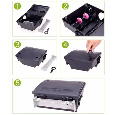 Professional Home Mouse Rodent Bait Block Trap Station Box Case with Key Durable Practical Mouse
