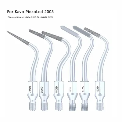 For KAVO SONICflex 2003 Dental Ultrasonic Scaler Scaling Tips GK18 GK20 GK21 GK51 GK52 GK67 GK81 GK83 GK84 GK85 diamond Coated