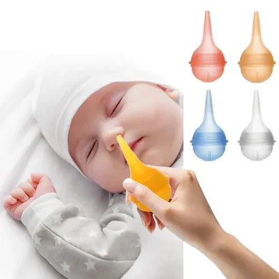 Baby Nasal Aspirator Nose Aspirator Vacuum Suction Kit Nose Cleaner with Soft Silicone Nozzle Hand
