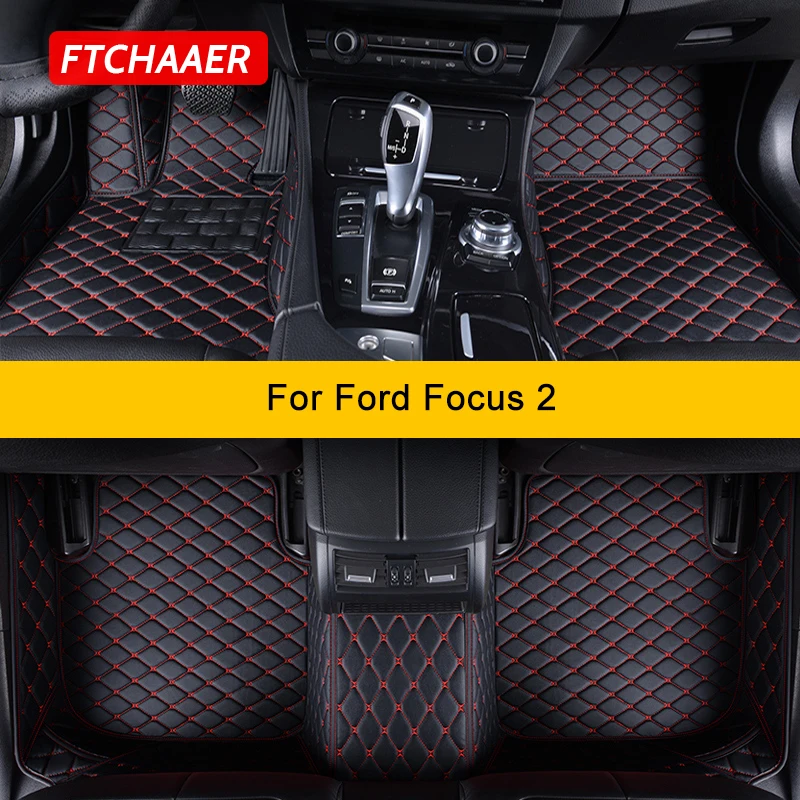Tappetini per auto personalizzati FTCHAAER per Ford Focus MK2 2004-2011 Tappeti per auto Accessorio per auto