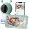 BOIFUN 2K Telecamera per baby monitor da 5", 360 ° Rotazione con app telefonica, luci notturne