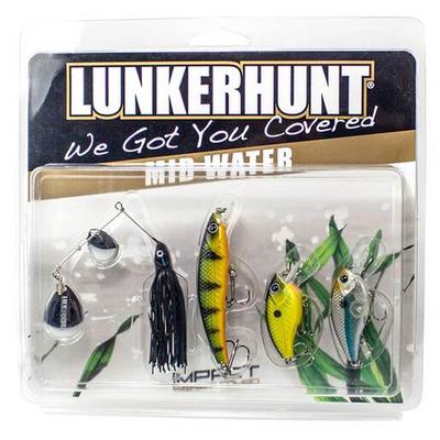 Lunkerhunt Impact Series Combos Hard Bait - Panther/Lily Pad/Pearl Orange/Ghost