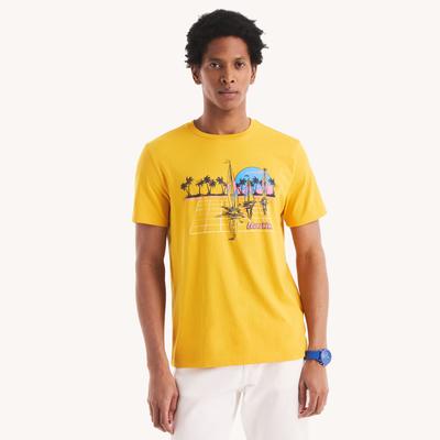 Nautica Men's Vintage Sailing Graphic T-Shirt Old Gold, XS