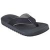Zehentrenner SKECHERS "TANTRIC-COPANO", Herren, Gr. 45, schwarz, Lederimitat, casual, Schuhe, Sommerschuh, Schlappen, Poolslides, Badeschuh, mit Luxe Foam