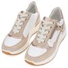 Keilsneaker ARA "GARDA", Damen, Gr. 9 (43), beige (hellbeige, weiß), Veloursleder, Glattleder, kontrastfarbene Details, sportlich, Schuhe, Plateausneaker, Keilsneaker mit Wechselfußbett in H-Weite