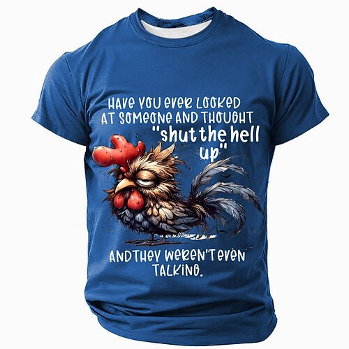 Homme T-shirt Animal Drôle Col ras du cou Vêtement Tenue Impression 3D Soirée Fête Manche Courte Graphique Mode Frais Quotidien Occasionnel