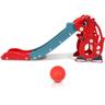 Vingo - Kinderrutsche Baby 145 cm Gartenrutsche 4 in 1 Rutsche Rutschbahn Basketball Rot