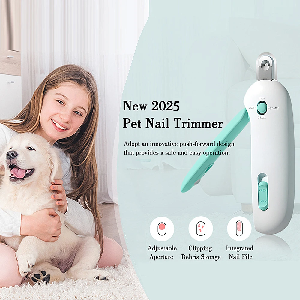 Professioneller Nagelknipser für Haustiere mit verstellbarem Loch, Nagelknipser für Katzen und Hunde, Schneider, Haustier-Klauen-Trimmer, Pflege- und Pflegewerkzeug für Welpen Image
