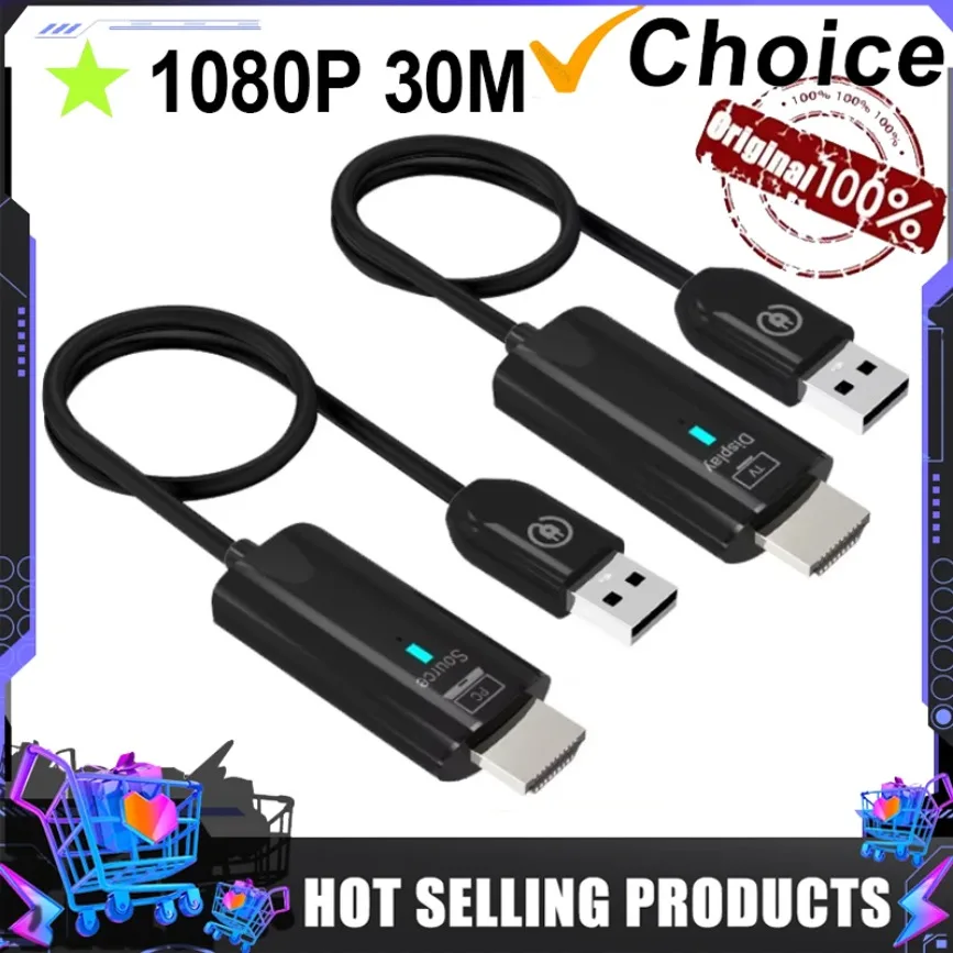 30M Wireless Video Sender Empfänger HDMI-Kompatibel Extender Display Adapter Kabel Bildschirm Spiegel für Kamera PC Zu TV Image