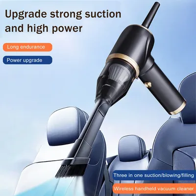 Drahtloser Handstaubsauger für das Auto: Tragbares USB-Laden, integrierter Staubsammler mit Image