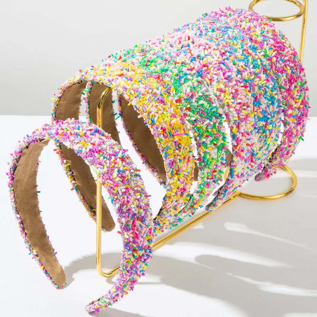 Europäische und amerikanische neue, heiß verkaufte, breite, modische, bunte Dopamin-Stirnband-Haar-Accessoires für Damen Image