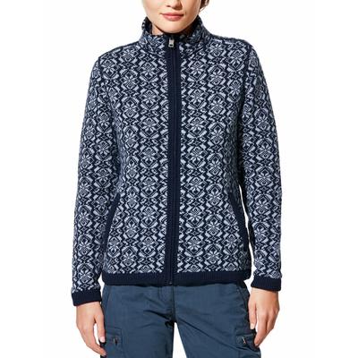 Walbusch Damen Strick Jacke Stern Blau gemustert Image