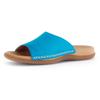 Pantolette GABOR, Damen, Gr. 42, blau (royalblau), Ziegenveloursleder, unifarben, casual, Schuhe, Keilabsatz, Sommerschuh mit Best Fitting-Ausstattung
