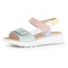 Keilsandalette GABOR, Damen, Gr. 39, mint, pastellfarben, Nappaleder, casual, Schuhe, Riemchensandale, Bequemschuh, Sommerschuh mit hübschem Zierknopf