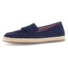 Slipper GABOR, Damen, Gr. 39, blau (dunkelblau), Ziegenveloursleder, unifarben, casual, Schuhe, Plateau, Bequemschuh, Flats mit Best Fitting-Ausstattung