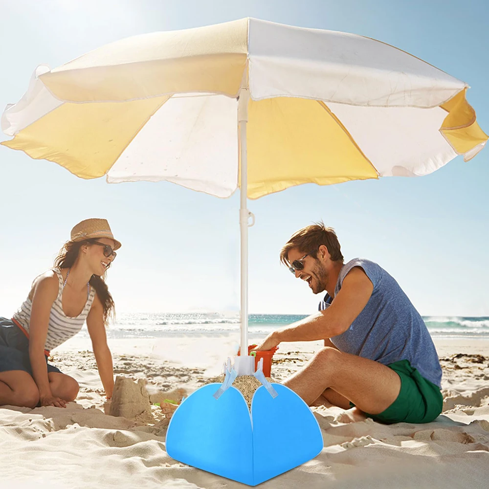 1 stücke Strand Regenschirm Sandsack Basis Outdoor Sonnenschirm Hof Sonnenschirm Basis Feste Sandsack Anti Zusammenbruch Sandsack Image