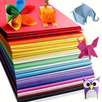 A4 Origami Paper, Printer Paper Copy Paper 10 Colors Random Colored Paper Stationery Paper Multipurpose Colored Printing Paper