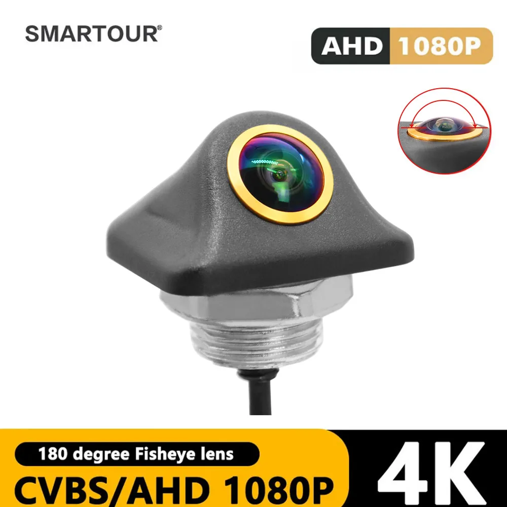 Smartour 4k auto rückfahr kamera universelle backup park kamera hd nachtsicht weitwinkel golden fisheye hd revesing kamera Image