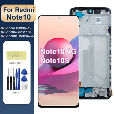 6.43" AMOLED Screen for Xiaomi Redmi Note 10 M2101K7AI M2101K7AG LCD Display Touch Screen Digtizer
