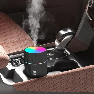 Car Humidifier Colorful Desktop Portable Mini for Room Office Bedroom with Auto Off 2 Mist Modes,