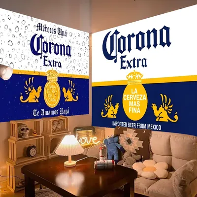 Beer Corona Logo Birthday Party Decoration Props Backdrops Kids Happy Birthday Photography