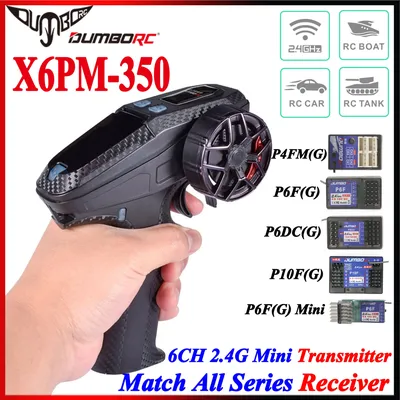 DUMBORC X6PM-350 Remote Control 6CH 2.4G Mini Transmitter P4FMG/P6FG/P6DCG/P10FG Gyro Receiver for