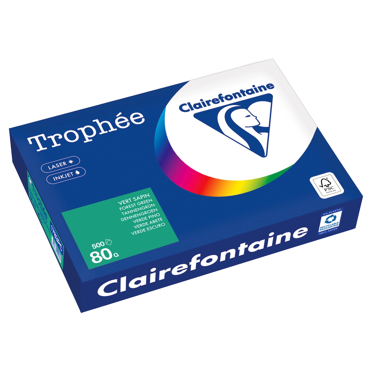 Clairefontaine Kopierpapier 1783PC A4 80g tannengrün 500 Blatt Image