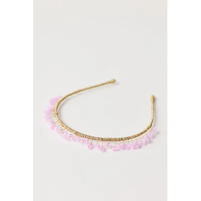 Fia Hard Headband by Curried Myrrh at Free People in Lilac Floral