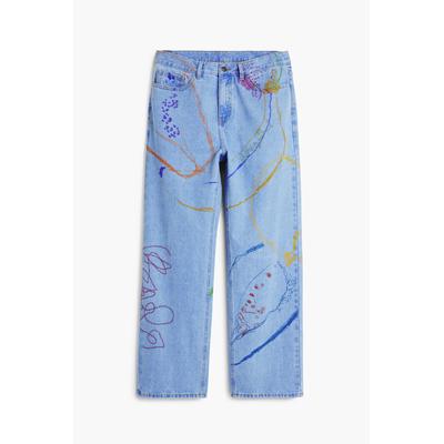 Arty denim trousers