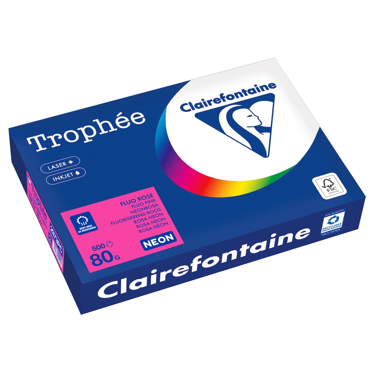 Clairefontaine Kopierpapier 2973PC A4 80g neonrosa 500 Blatt Image