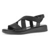 Riemchensandale GABOR "RHODOS", Damen, Gr. 35, schwarz, Glattleder, casual, Schuhe, Keilsandalette, Sommerschuh, Komfortschuh in Weite G (= weit)