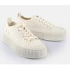 Sneaker BUFFALO "MADISON", Damen, Gr. 40, beige (creme), Textil, sportlich, Schuhe, Freizeitsneaker, Halbschuh, Schnürschuh mit Memory Foam Fußbett