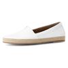 Slipper GABOR, Damen, Gr. 40, weiß, Kalbsleder, unifarben, casual, Schuhe, Schlupfschuh, Bequemschuh, Flats mit jutebezogenem Plateau