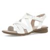 Sandalette GABOR "FLORENZ", Damen, Gr. 35, weiß, Kalbsleder, unifarben, klassisch, Schuhe, Sommerschuh, Komfortschuh, Riemchensandale in Weite G (=weit)