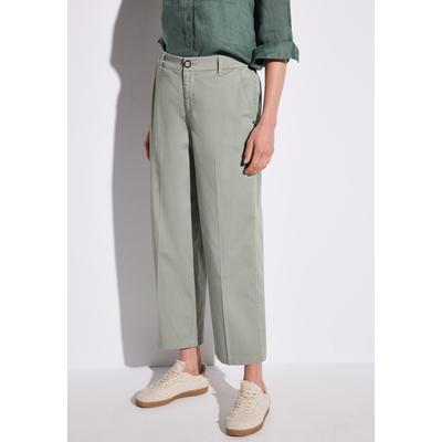 Chinohose STREET ONE, Damen, Gr. 38, Länge 28, grün (pastel grün), Web, 97% Baumwolle, 3% Elasthan, unifarben, casual, straight fit normal, Hosen, aus Baumwolle mit Stretchanteil Image