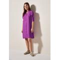 Blusenkleid CECIL, Damen, Gr. XXL (46), US-Größen, magenta lacquer, Stoff, 100% Leinen, unifarben, casual, comfort fit knielang, V-Ausschnitt, 3/4-Ärmel Bündchen, Kleider, knielang