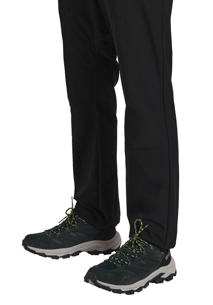 Wanderschuh JACK WOLFSKIN "VOJO TOUR TEXAPORE LOW M", Herren, Gr. UK15-EU50, Normalschaft, schwarz (schwarz, forest), Oberstoff: Synthetik ; ;Obermaterial 2: Textile; Futter: Texapore Ecosphere Pro ;Sole: / EVA; 100% / EVA, Schuhe Wanderschuh