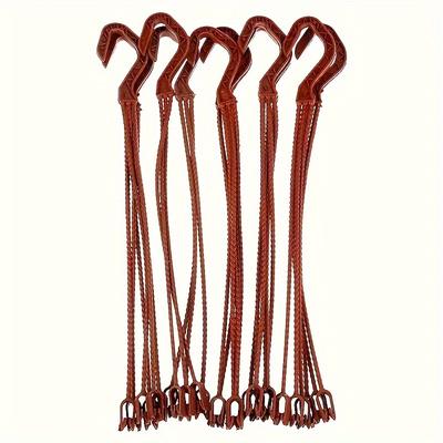 TEMU Set Of 10 Adjustable Plant Hooks, White Plastic Retractable Hanging Holder Set For Indoor And Outdoor Garden Decoration Image
