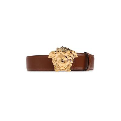 Leather Belt - Brown - Versace Belts