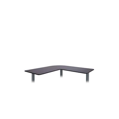 Mendler Tischplatte HWC-D40 für Eck-Schreibtisch, Schreibtischplatte, 90° ~ schwarz Image
