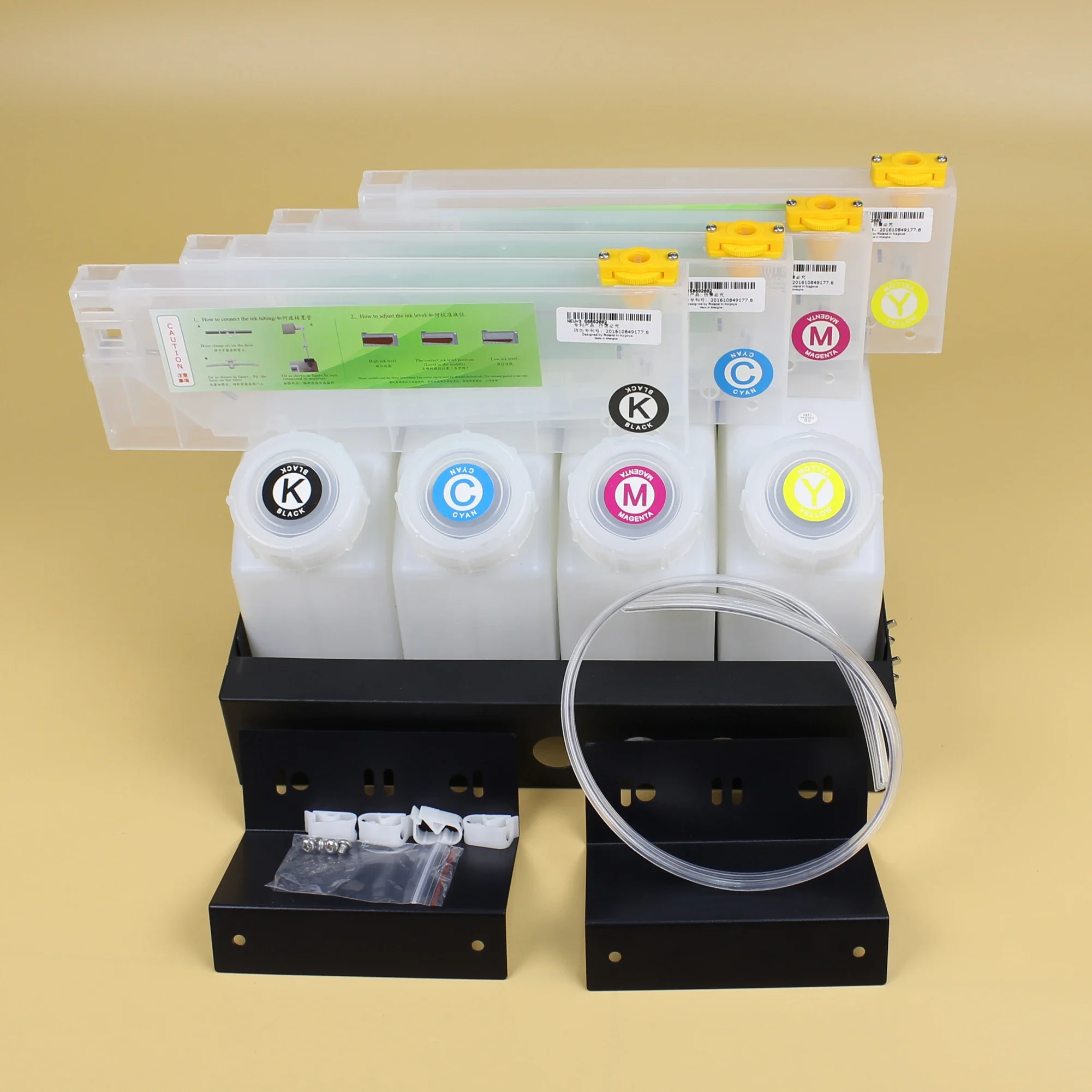 4 Farben Bulk-Tintenversorgungssystem für Mimaki JV33 JV34 CJV30 JV5 JV2 JV22 JV3 Mutoh RJ900 Roland XJ640 XJ740 RS640 RA640 BN20 Image