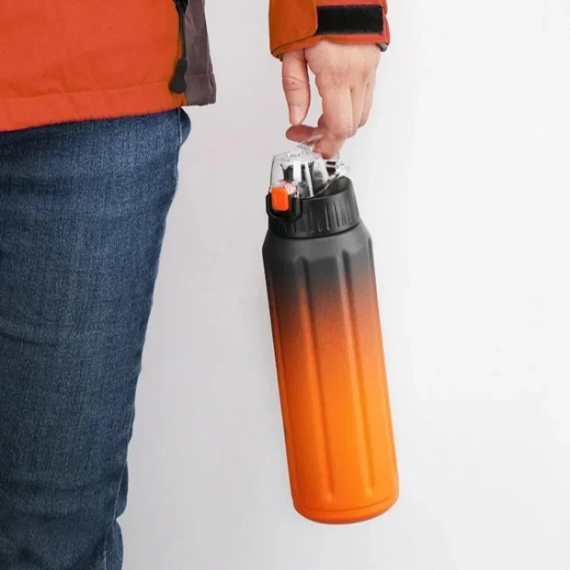 600 ml Outdoor-Sportflasche, Thermoskanne, Wasserflasche, Edelstahl-Wasserbecher, hält kalt und heiß, auslaufsichere Isolierflaschen, Trinkgeschirr Image