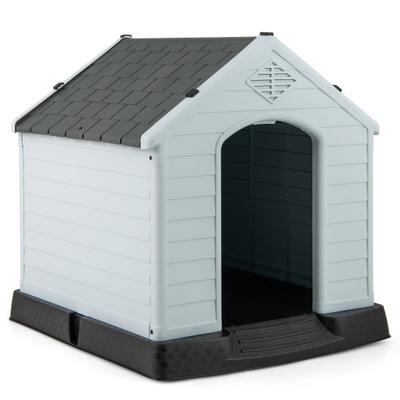 Costway Dog House for Small Dogs Waterproof Plastic with Elevated Floor-S