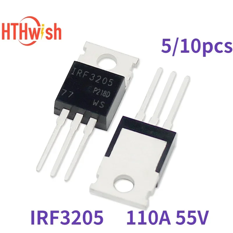5/10 Stück TO-220 110A DC 55V IRF3205 Transistor IRF3205PBF MOSFET TO-220 110A 55V Feldeffekttransistoren Image
