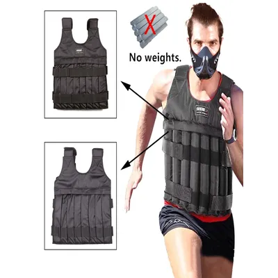 20 kg Outdoor-Sport-Gewichtsweste, verstellbare Größe, Gewicht, keine Gewichtsstange, geeignet für Laufen, Boxen und andere Sportarten