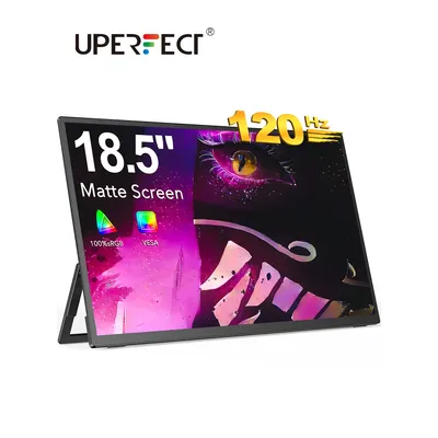 UPERFECT 18,5" tragbarer Monitor IPS PS5 XBOX 1080P 120Hz Gaming IPS Display für Laptop Dual USB C HDMI Computer verlängern Bildschirm