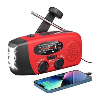 Notfall-Solarradio,Solarbaby Selbstbetriebenes Kurbelradio mit LED-Taschenlampe, SOS-Alarm,AM/FM