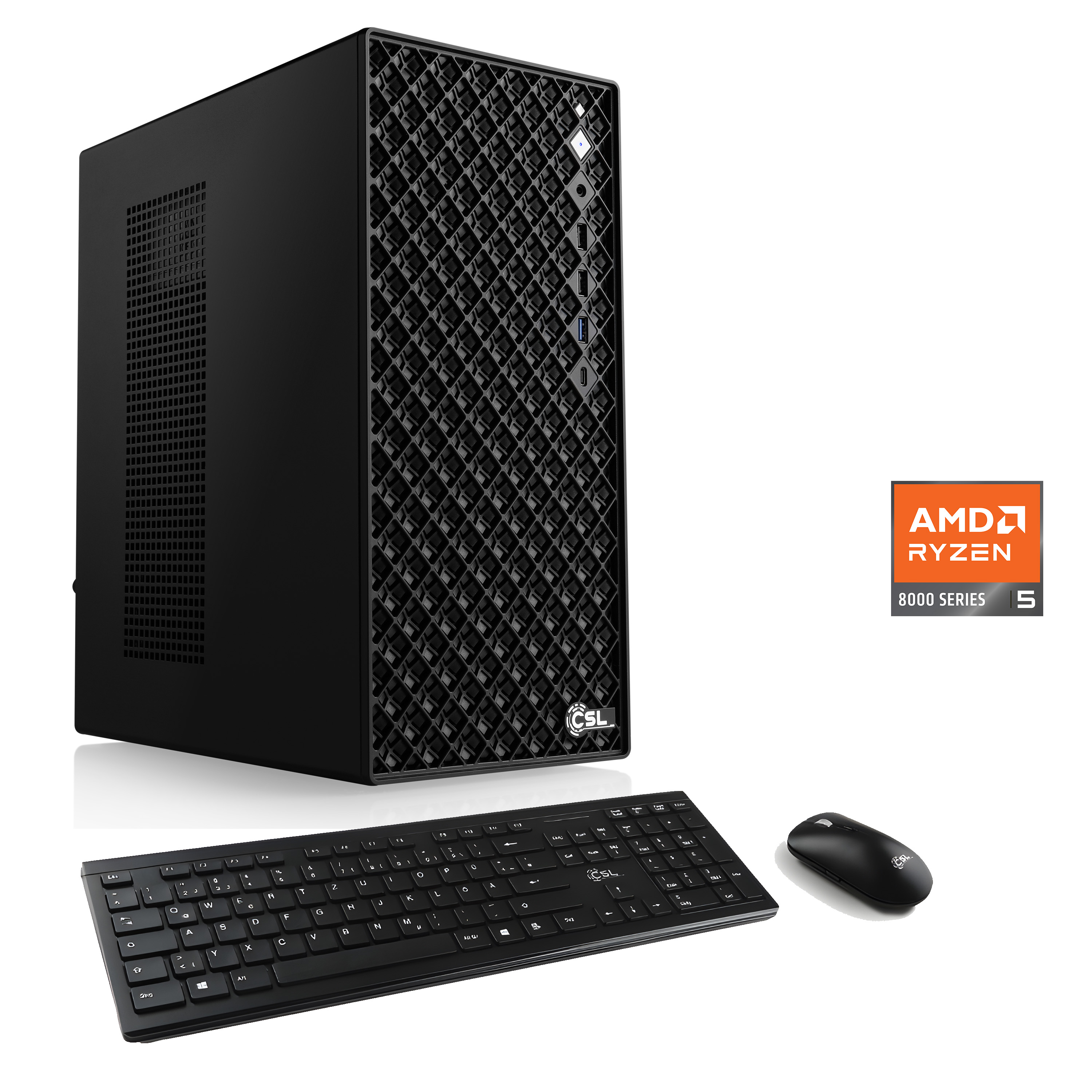 CSL PC "Mystic V24079", schwarz, Microsoft Windows 11 Home (64 Bit), 32 GB RAM 1.000 GB SSD, Desktop-PCs, PC Image